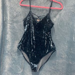Velvet blue bodysuit